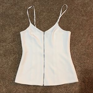 Express tank top with zipper and stitching details